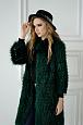 Меховое пальто из чернобурки зеленого цвета фото №4
