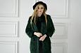 Меховое пальто из чернобурки зеленого цвета фото №10
