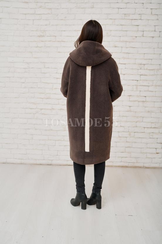 Пальто из шерсти с принтом фото №5