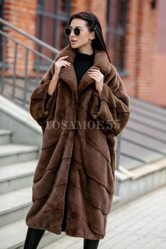 Длинная норковая шуба коричневого цвета - купить за 195 000 руб в интернет  магазине tosamoe55.ru | Артикул: 15-78